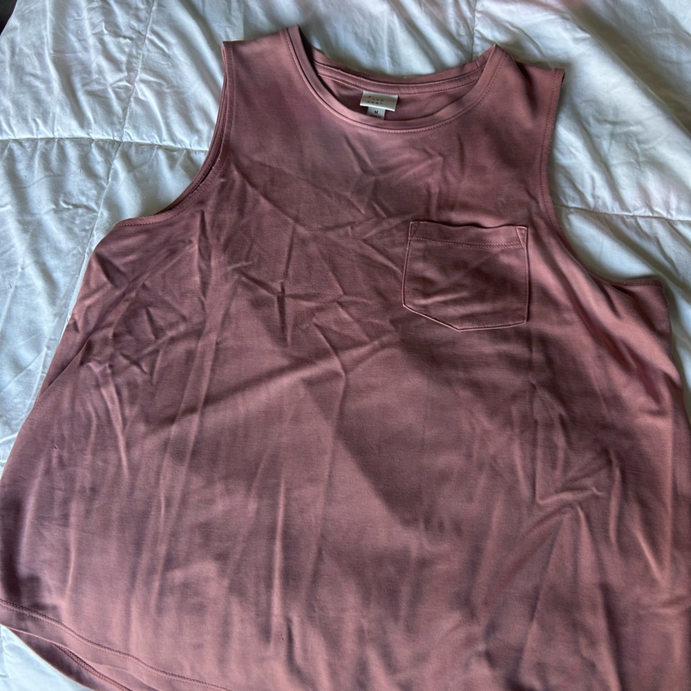 A New Day Pink Muscle Tee Sleeveless Relaxed Top